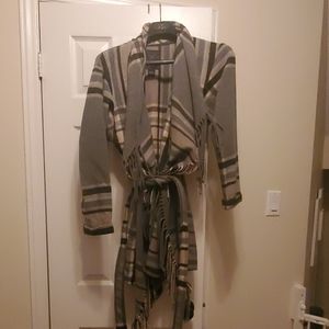 Plaid Trench/wrap jacket